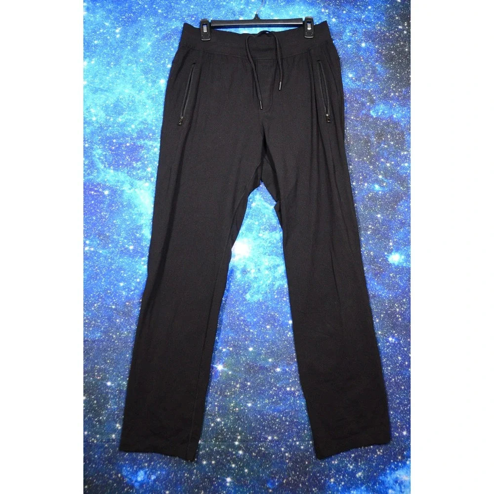 Lululemon Men's‎ Kung Fu Athletic Pants Mens Large Black Pockets Drawstring
